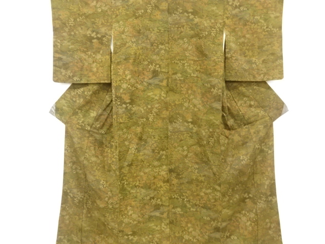 JAPANESE KIMONO / VINTAGE KOMON KIMONO / FLORAL PLANTS / SCENERY / ARTIST WORK